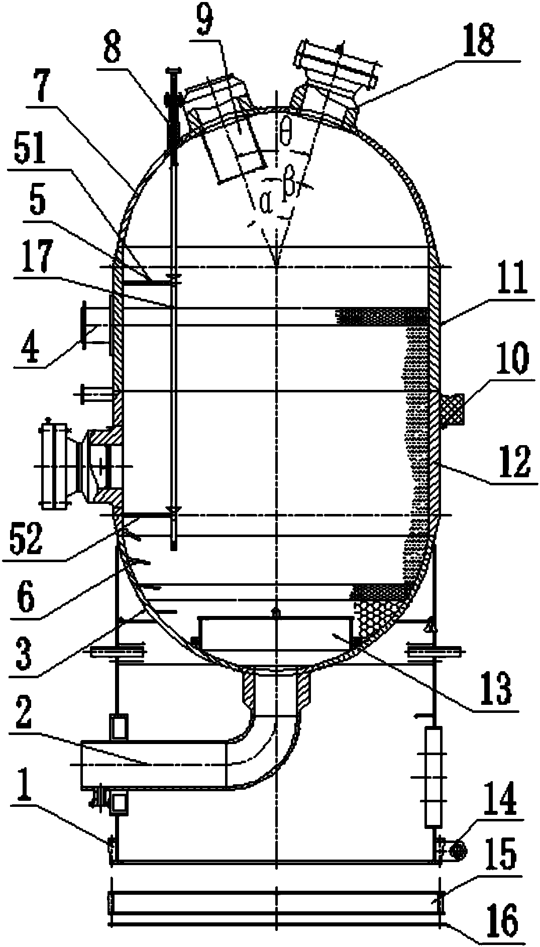 Hydrogenation reactor for petrochemical engineering