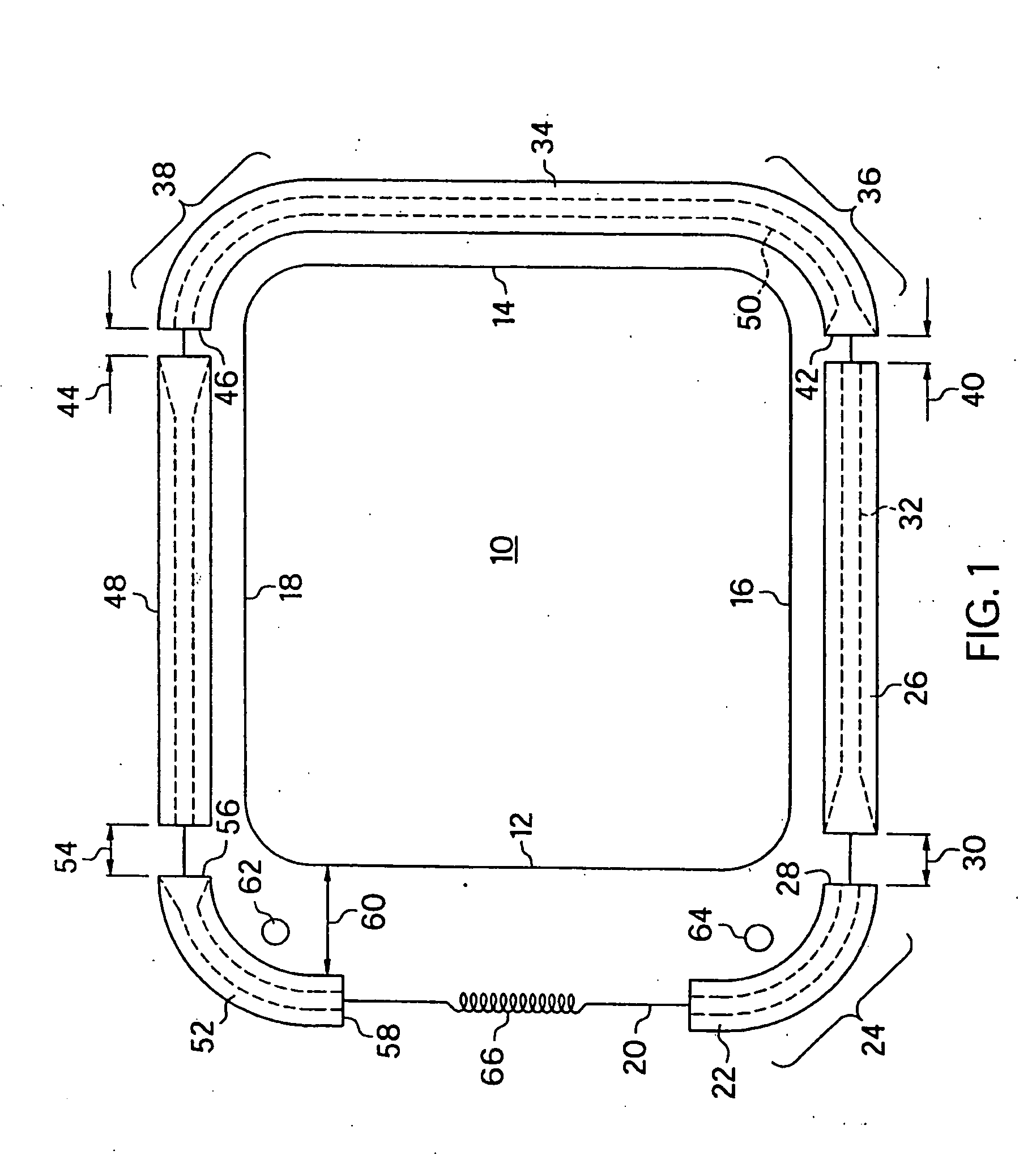 Wide aperture wire tracking with partition