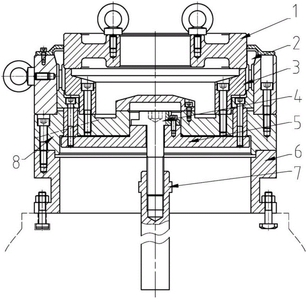 Large-ring-gear externally-expanded type efficient gear shaping clamp