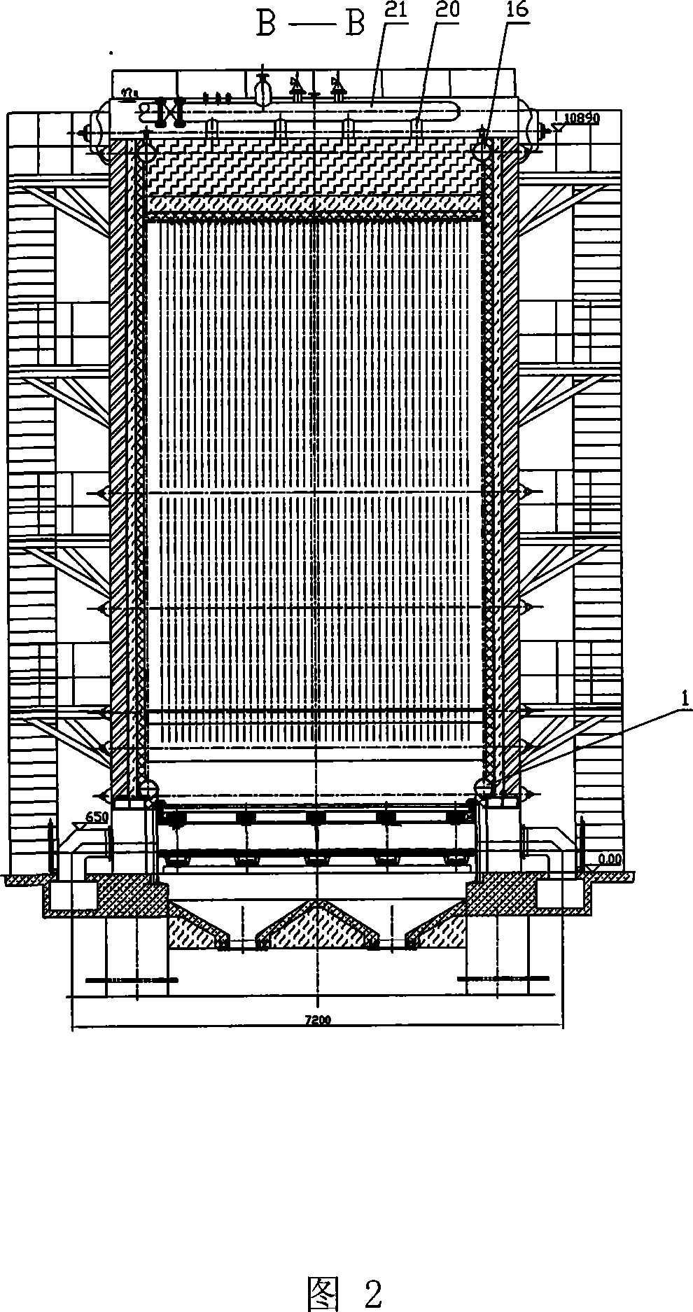 Low discharging and high-energy effect novel industrial boiler