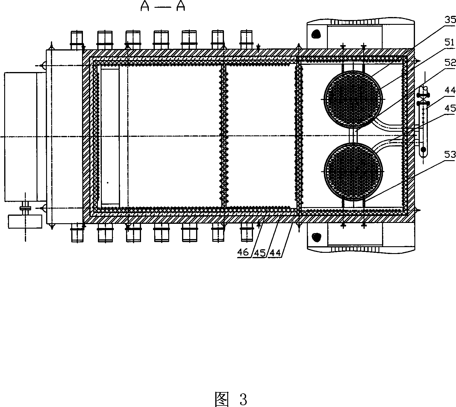 Low discharging and high-energy effect novel industrial boiler