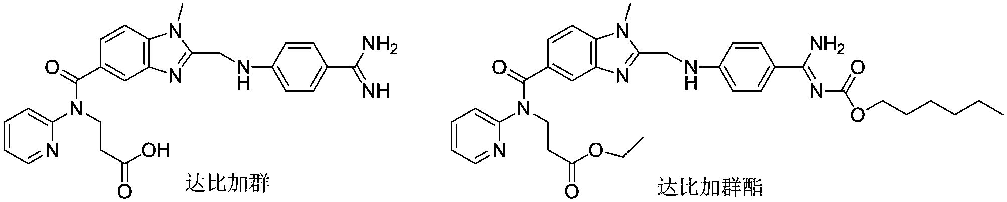 Dabigatran derivative used as prodrug, and preparation method and application thereof