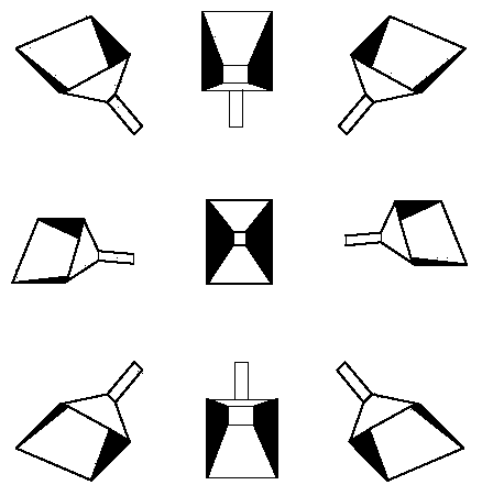 Trans-track inter-satellite antenna based on switching and capturing and tracking method thereof