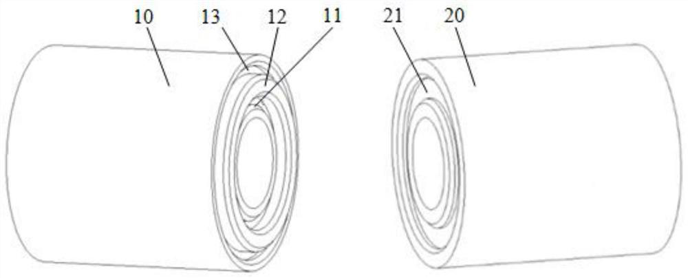 Friction welding method for bidirectional embedding and mechanical reinforcing of heterogeneous materials