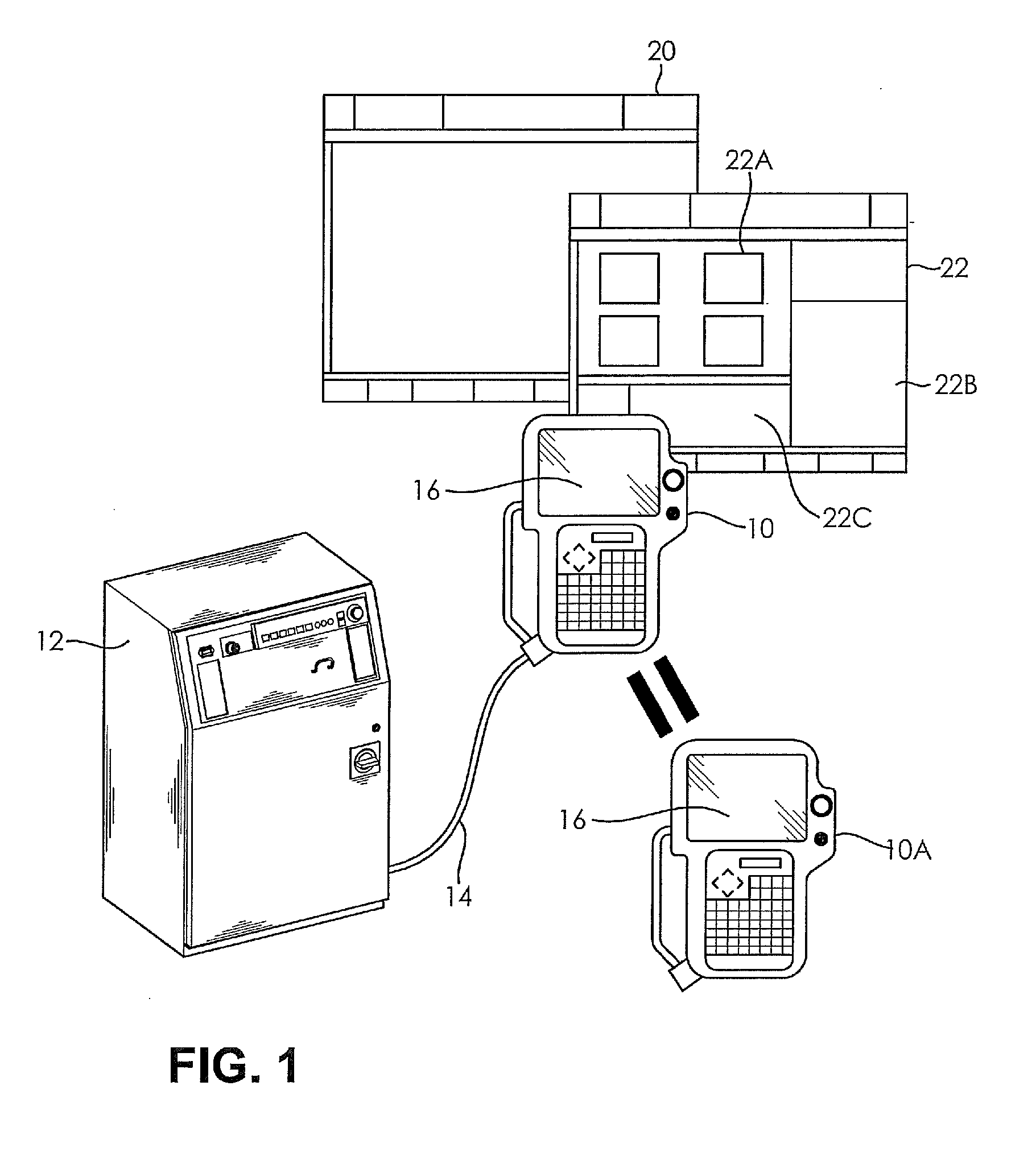 Robot teach device with 3-d display