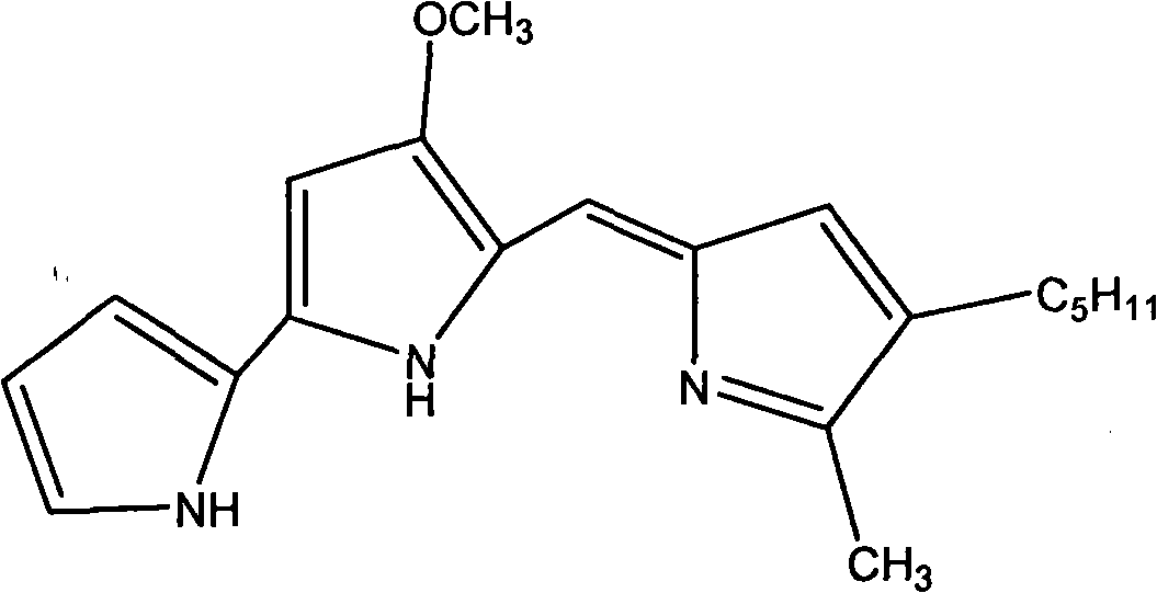 Method for dyeing acrylic fabric with bacterial dye prodigiosin