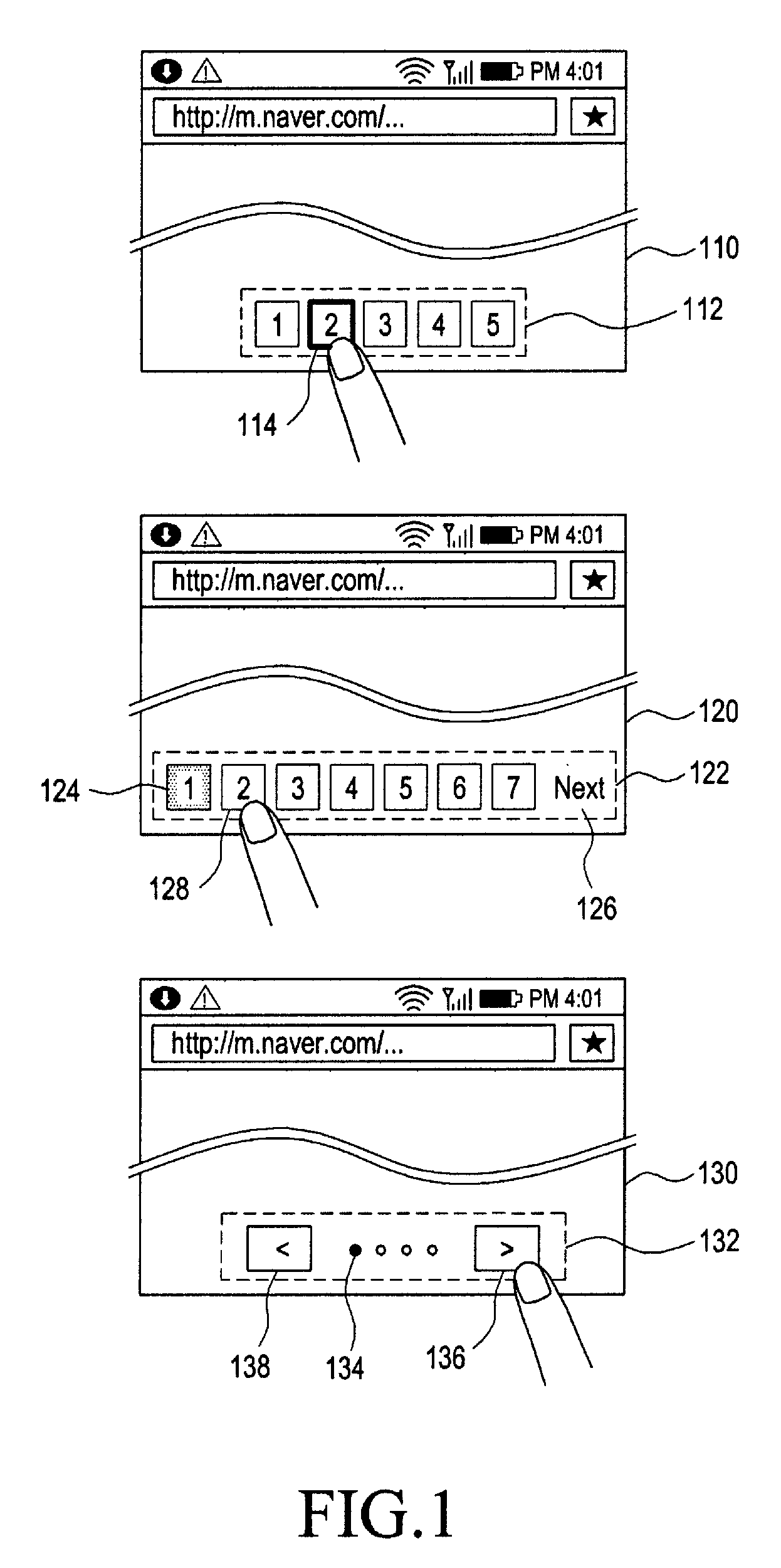 Method and apparatus for providing user interface for internet service