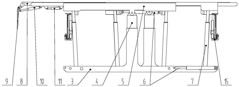 Fully mechanized excavation face automatic anchor protection, slide rail type stepping temporary support bracket