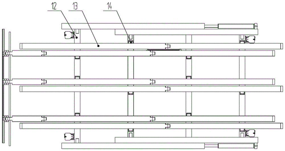 Fully mechanized excavation face automatic anchor protection, slide rail type stepping temporary support bracket