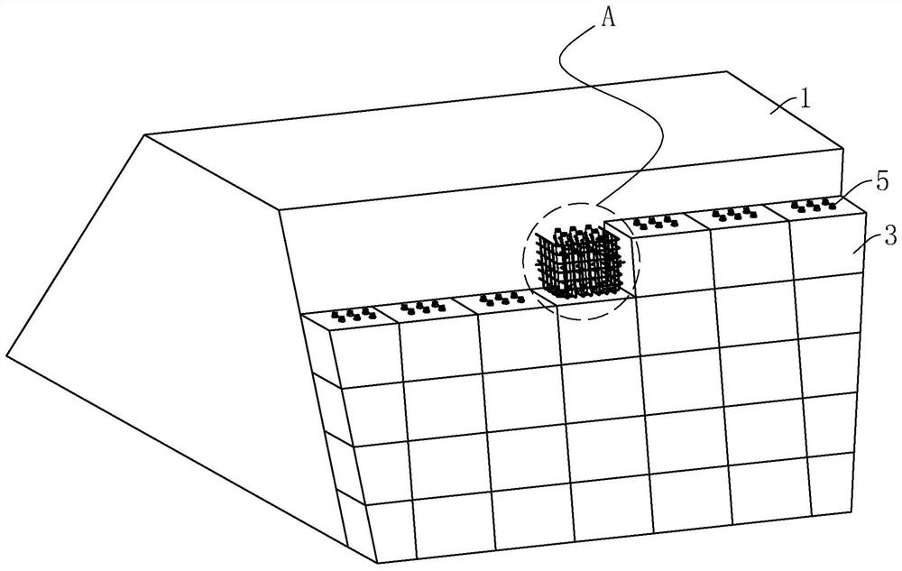 A kind of rockfill concrete masonry structure and construction method thereof