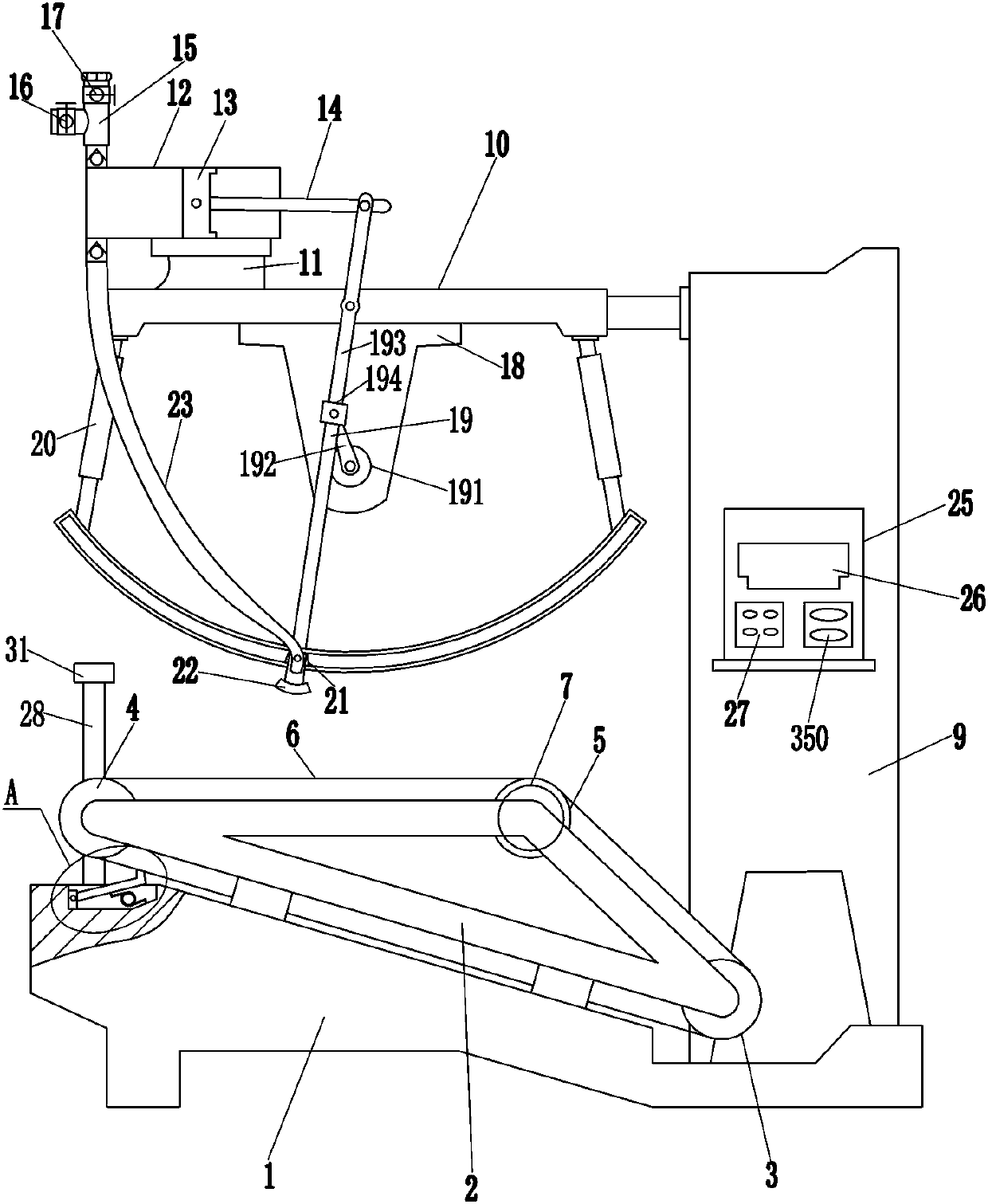 Freezing pre-processing device for aquatic products