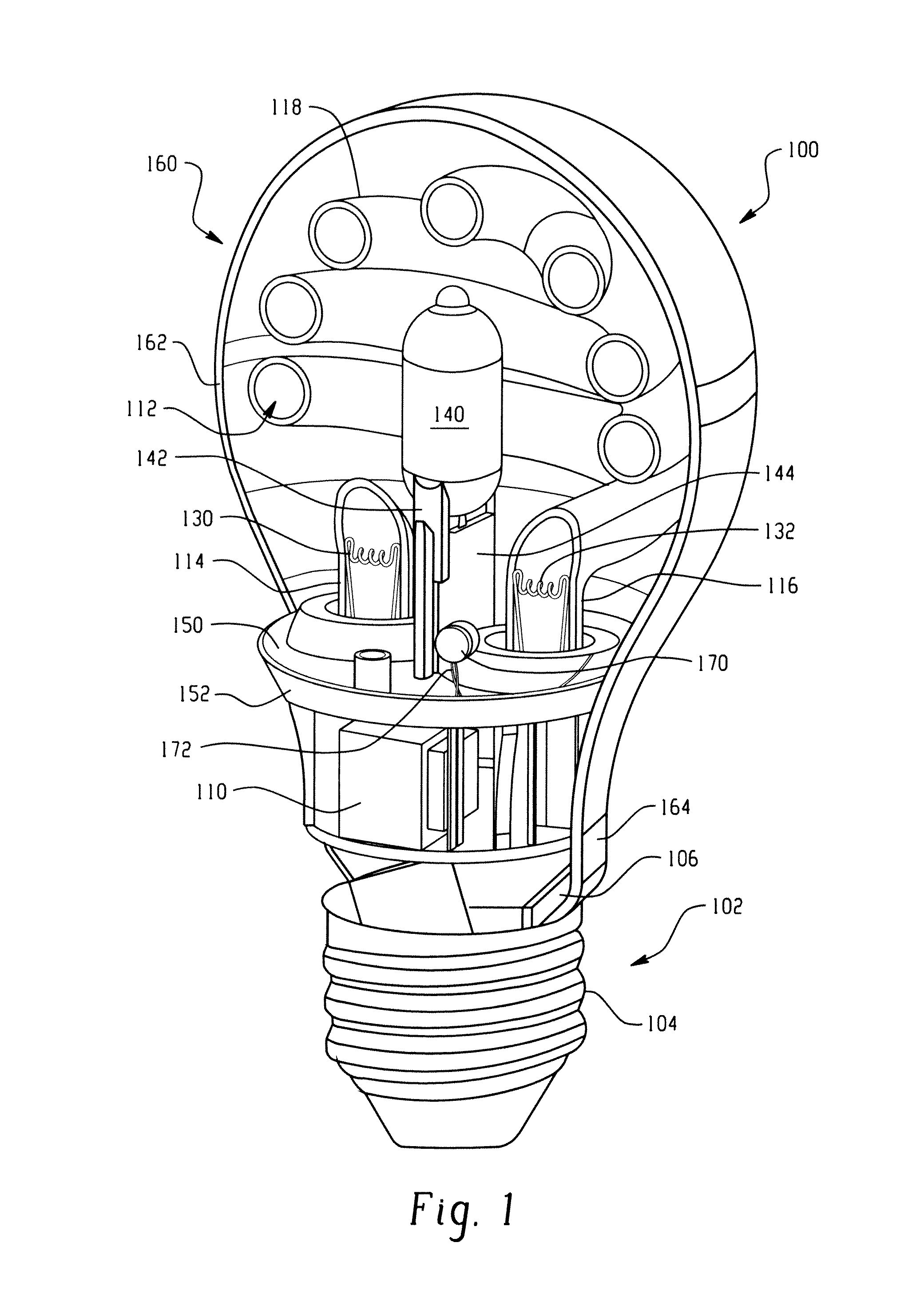 Fast warm-up and instant light energy saving lamp assembly