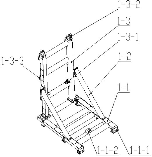 Box body positioning locking, overturning and door opening and closing mechanism for horizontal-in and horizontal-out vertical pressing station