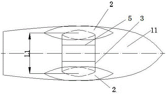 Transverse twin-pillar-supported superstructure for unmanned surface vehicles