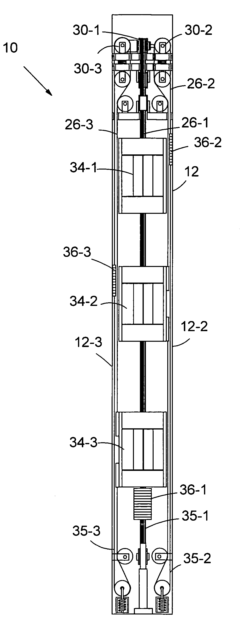 Elevator system with multiple cars in the same hoistway