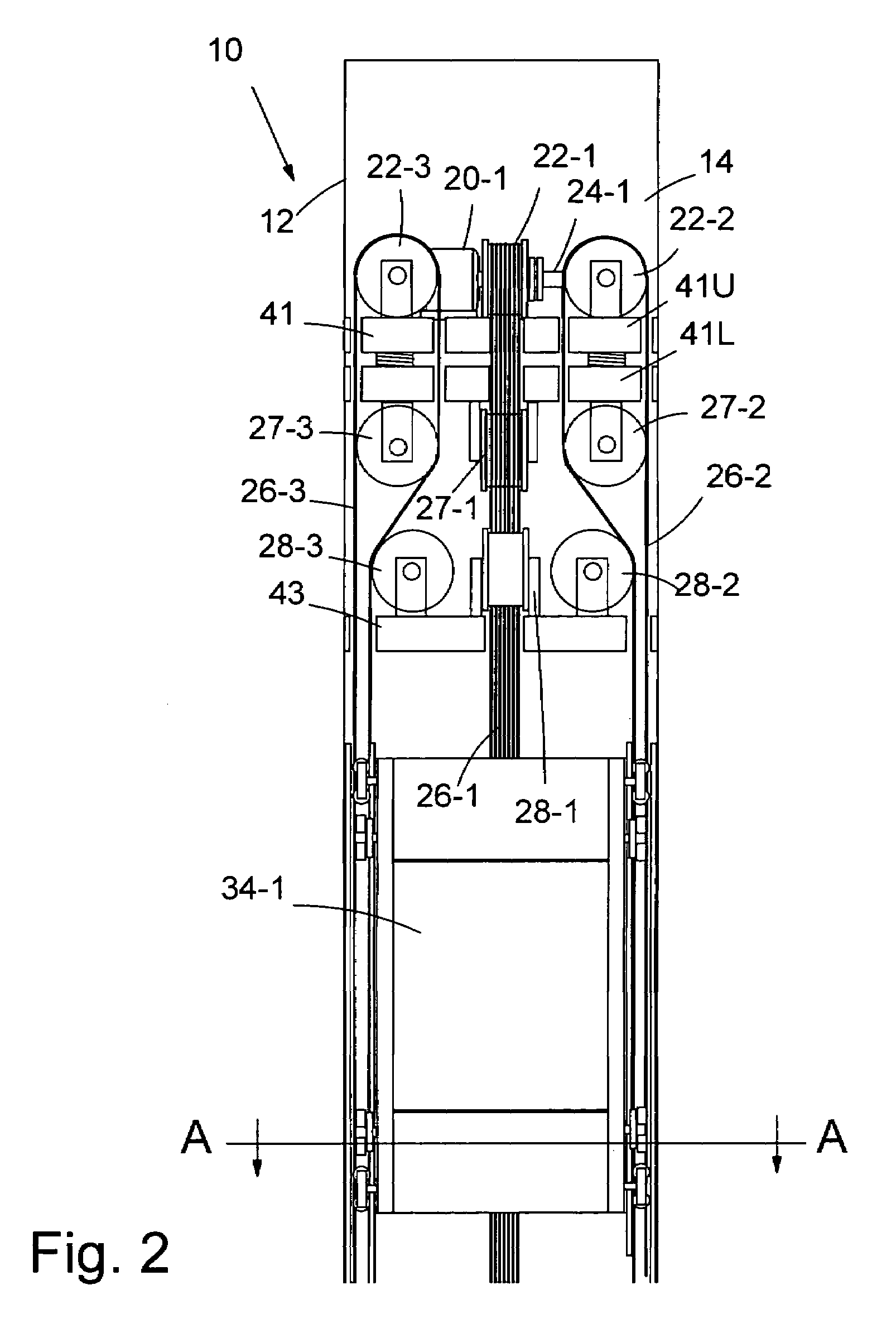 Elevator system with multiple cars in the same hoistway