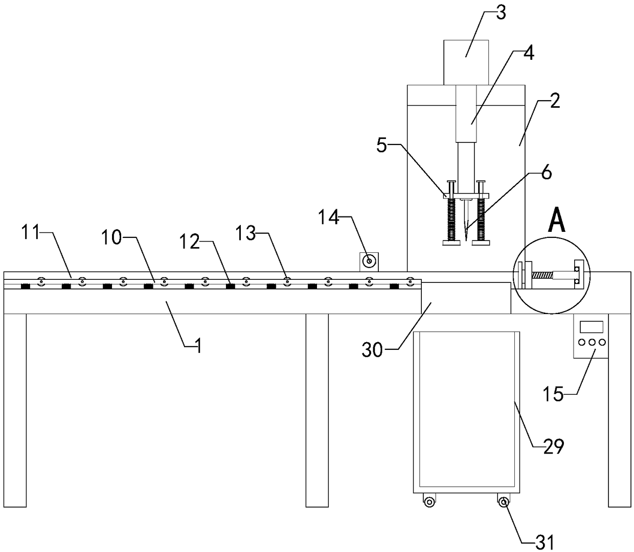 Oil-gas separator filter element cutting device