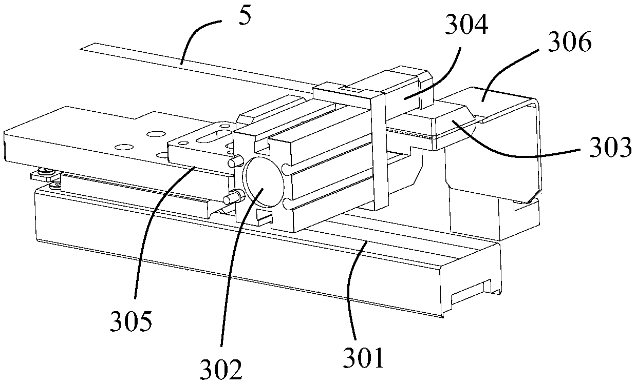 Glue sticking component and glue sticking device