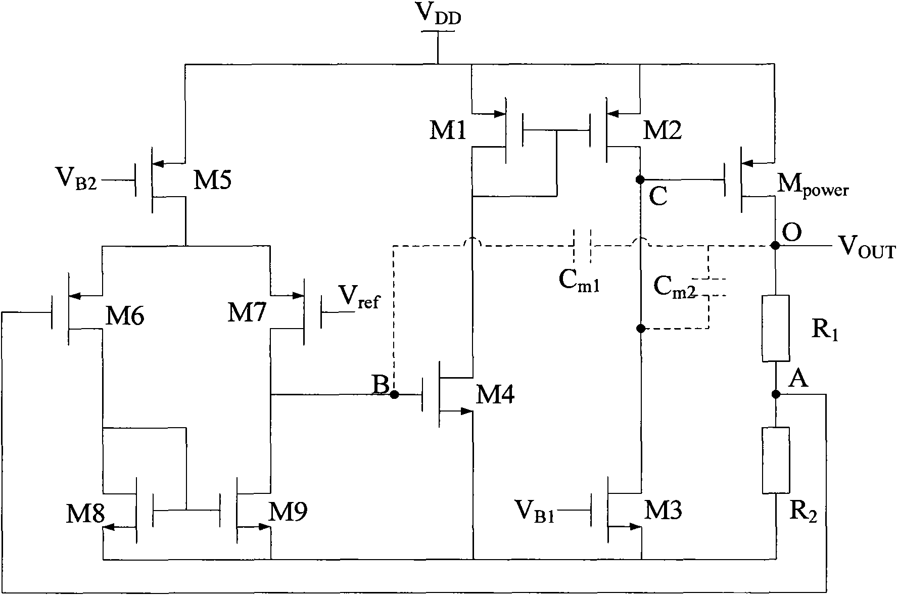 Capacitor-less low dropout regulator structure