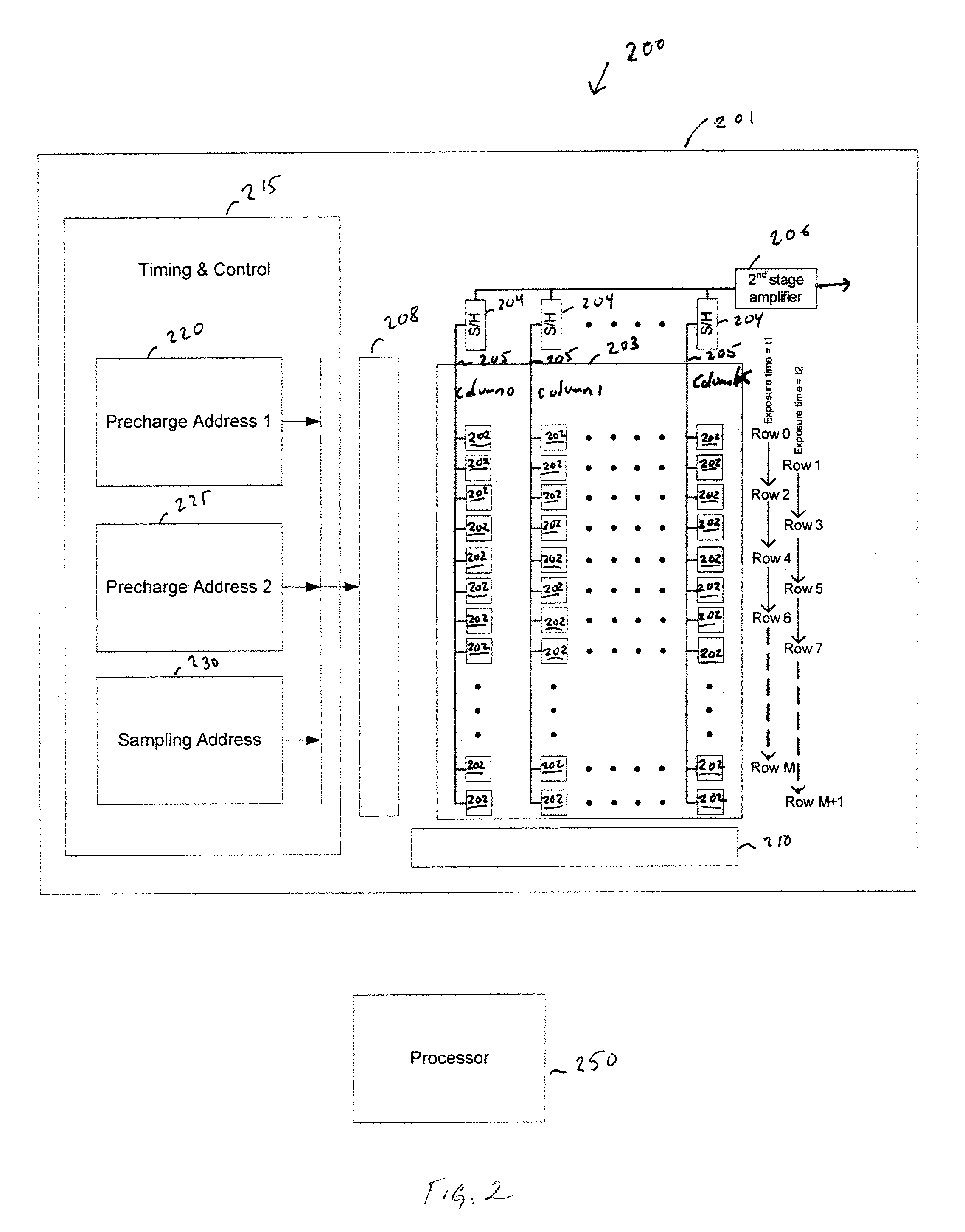 Image sensor with high dynamic range in down-sampling mode