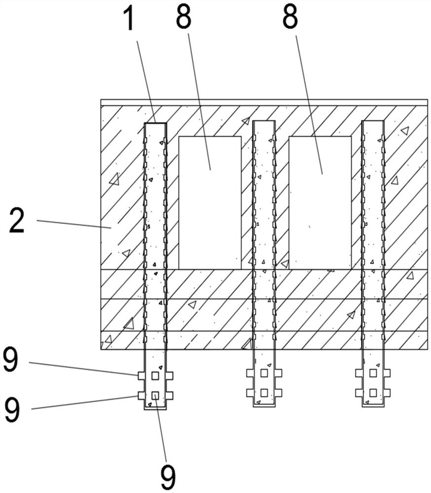 A prefabricated anti-collision wall and its installation method