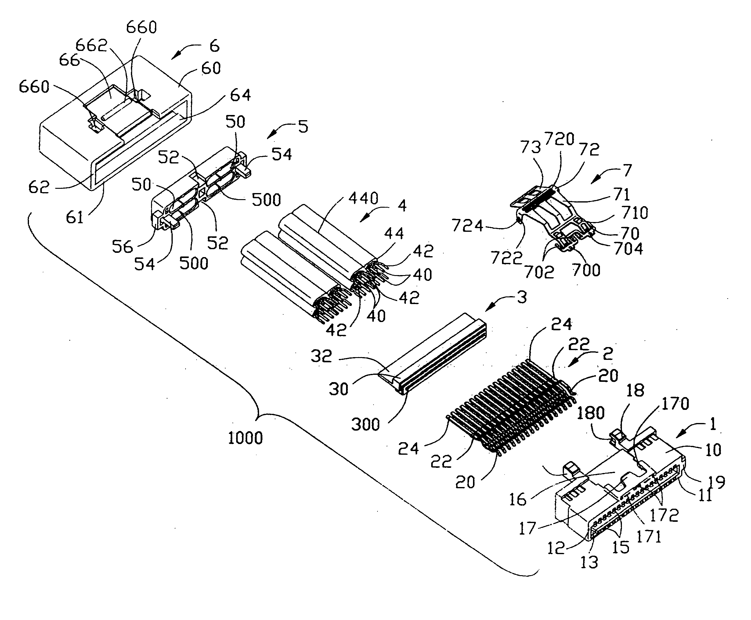 Serial ATA cable assembly with small size