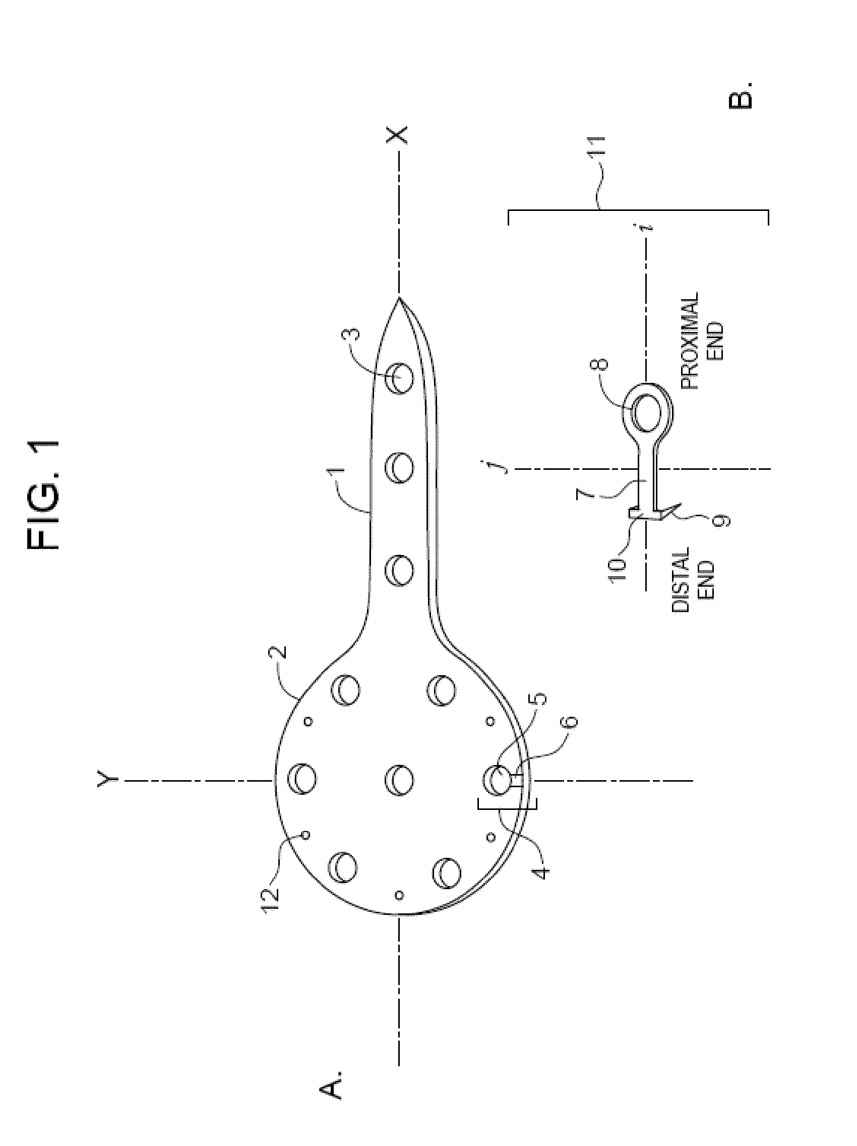 Proximal humerus greater tuberosity hook-arm clip