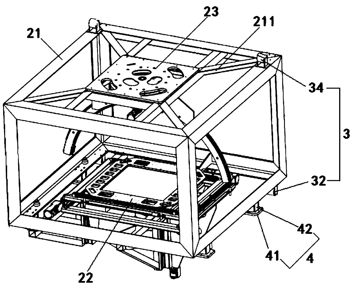 X-ray detection device based on five-axis movement platform