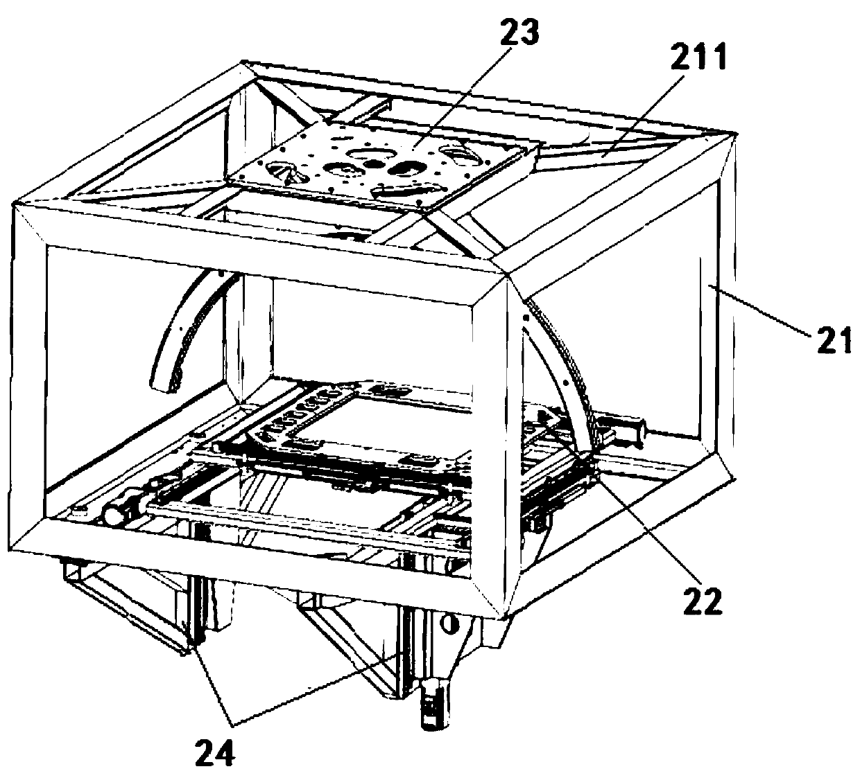 X-ray detection device based on five-axis movement platform