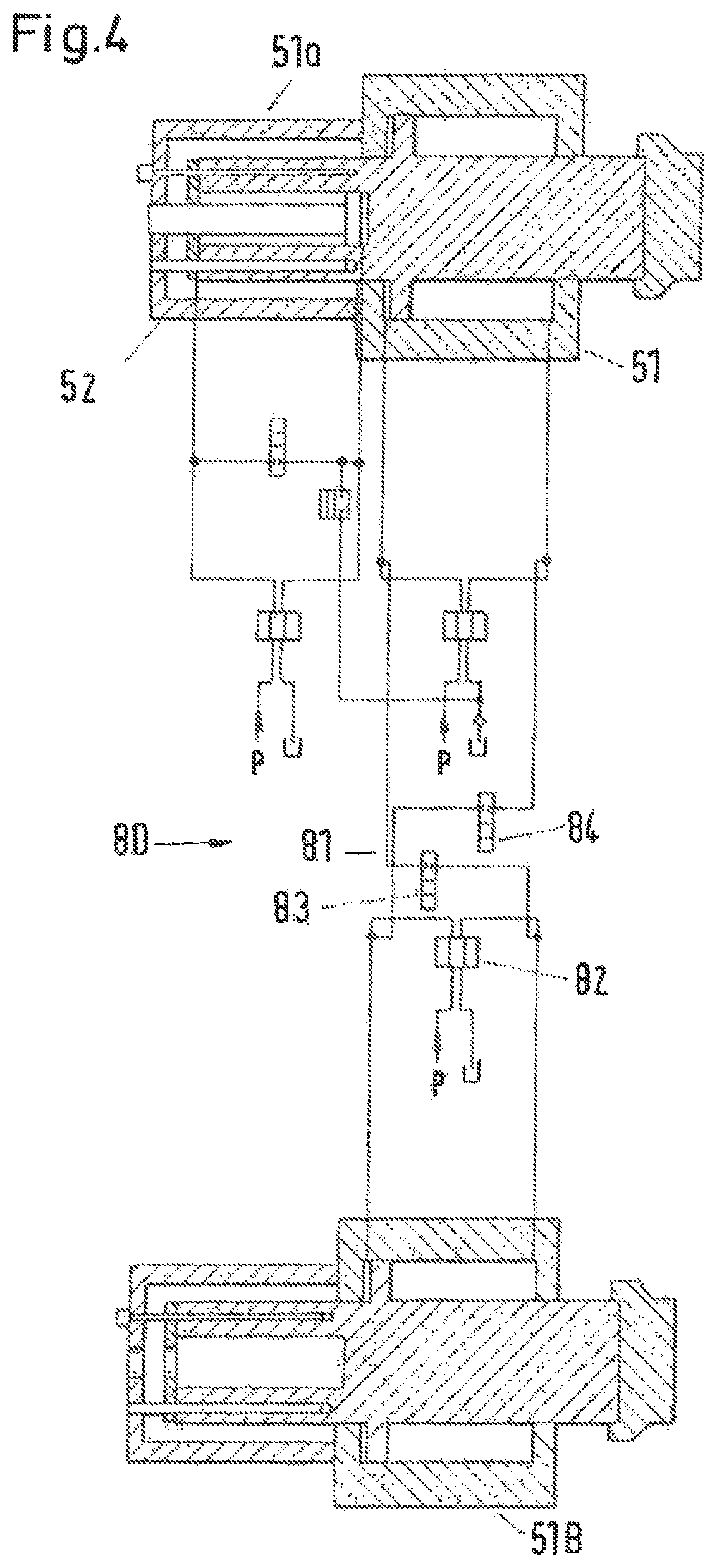 Quick-action adjustment for adjusting cylinder in edging stands