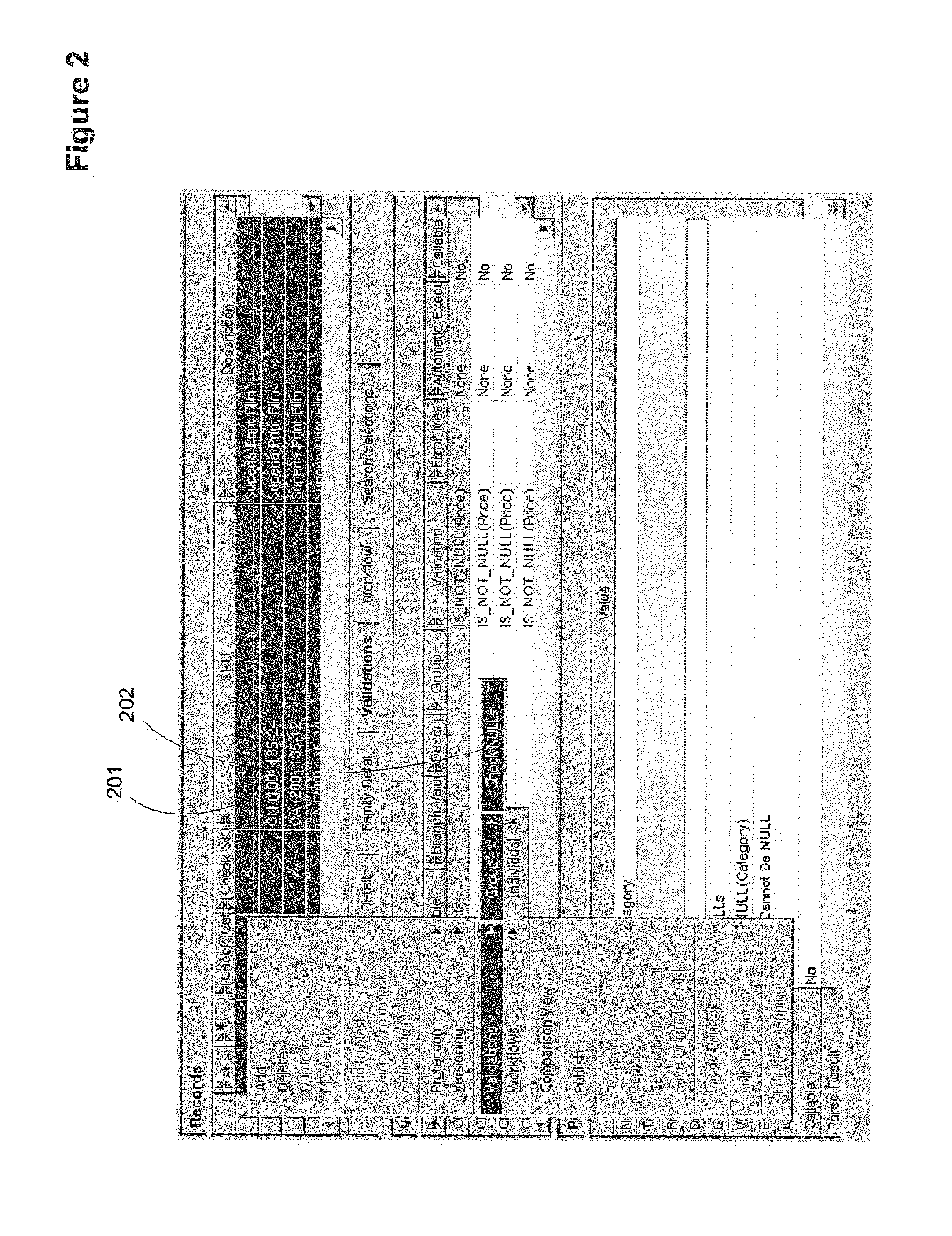 Method for performing expression-based validation