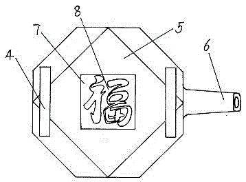 Ceramic teapot with scripts and paintings on inner wall and manufacturing method