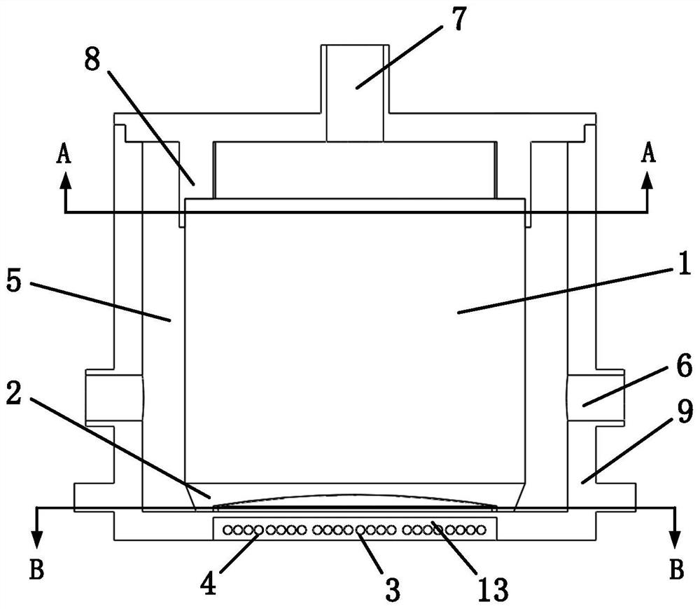 Electromagnetic Ultrasonic Probe, Flaw Detection Device and Flaw Detection Method for Continuous Inspection of High Temperature Casting and Forgings