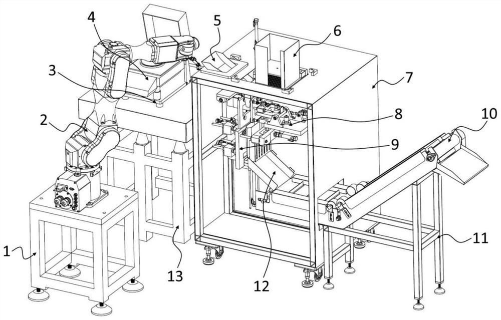 A weighing, packaging and coding integrated intelligent robot and its packaging method