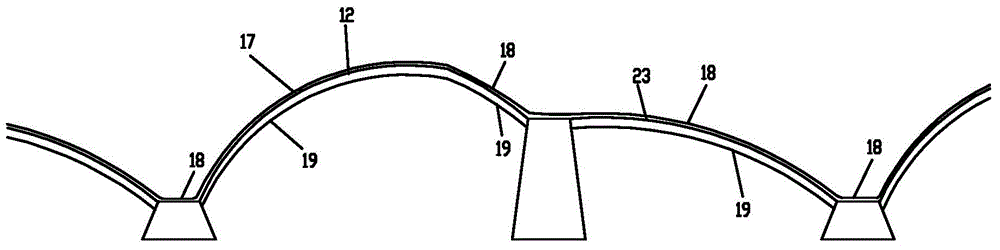 Ecological and energy-saving solar greenhouse of composite mud wall-canopy structure