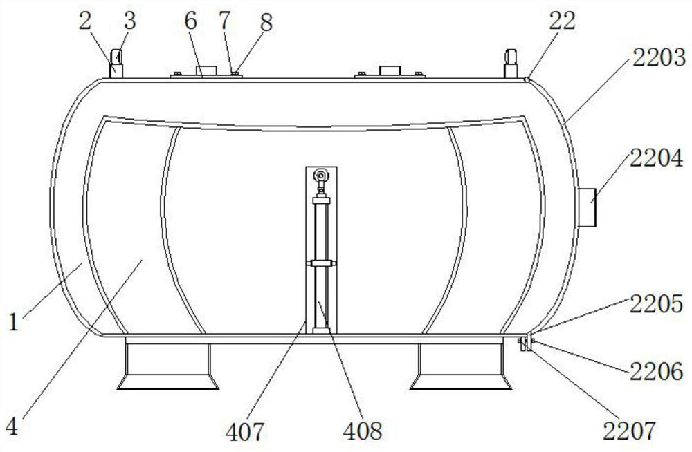 High-pressure tank with balance pressure stabilizing structure