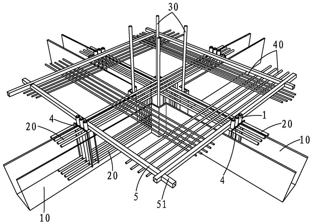 System for separating concrete with different strength grades in beam-column joint core area and application