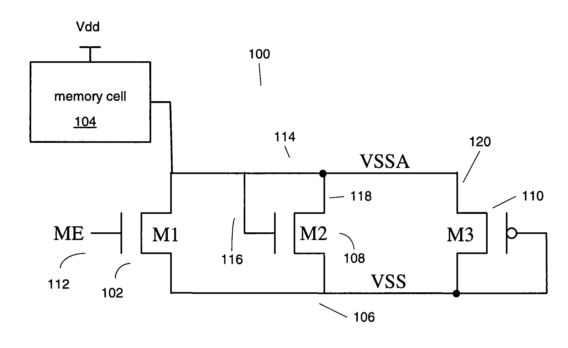 Methods and apparatuses for memory array leakage reduction using internal voltage biasing circuitry