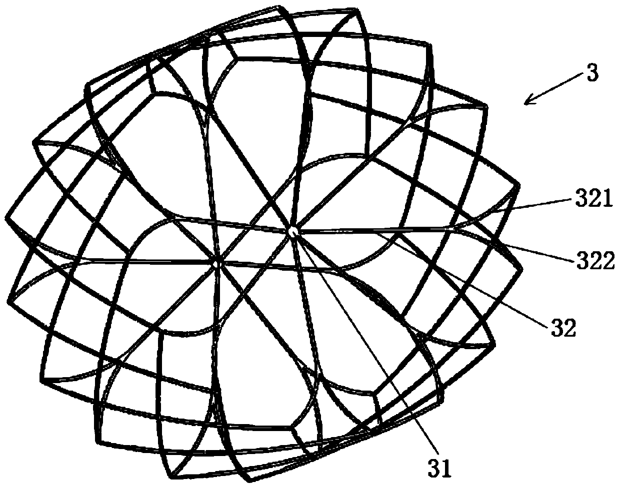 A left atrial appendage occluder skeleton