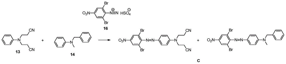 Application of disperse dye composition