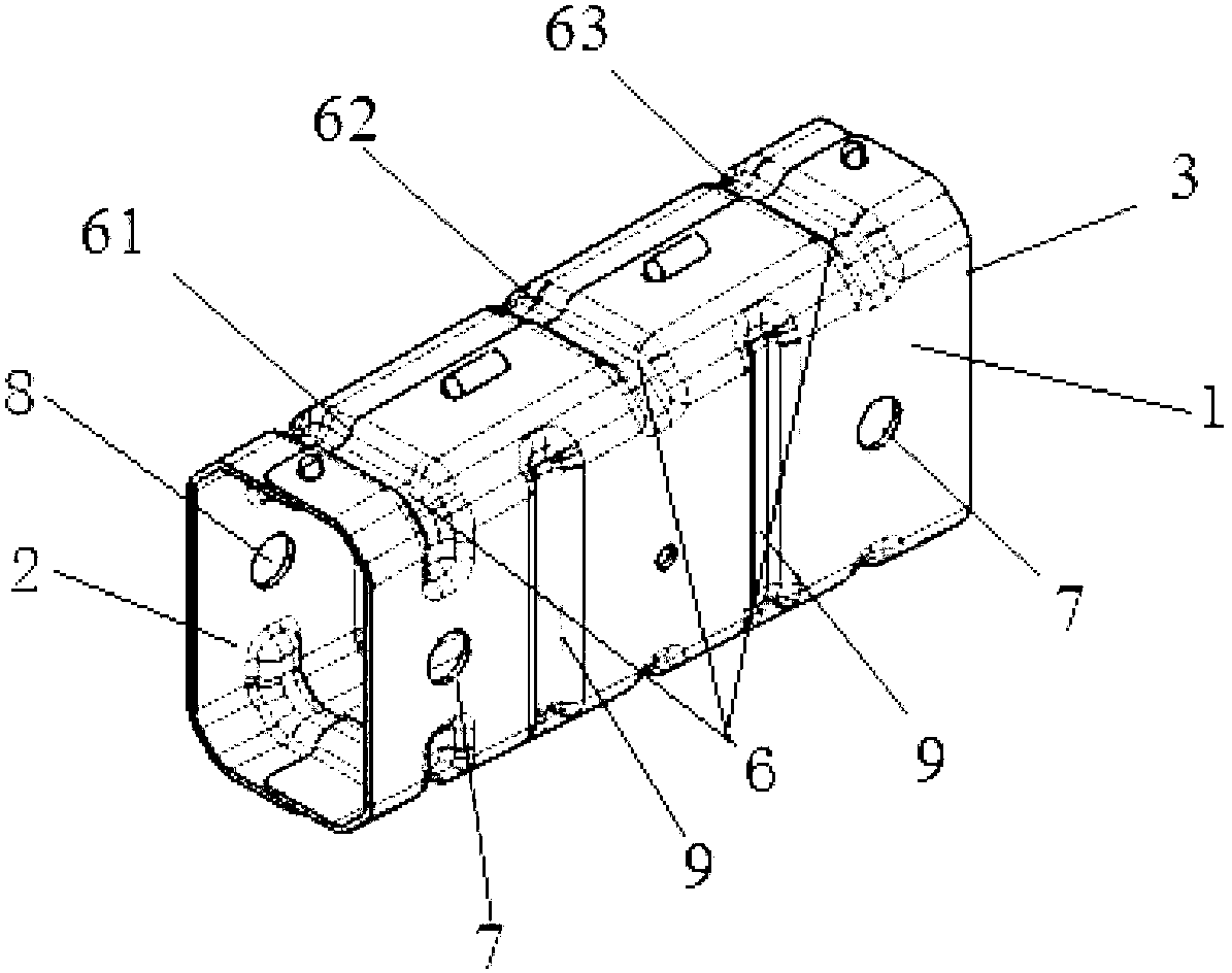 Automobile energy absorption box structure