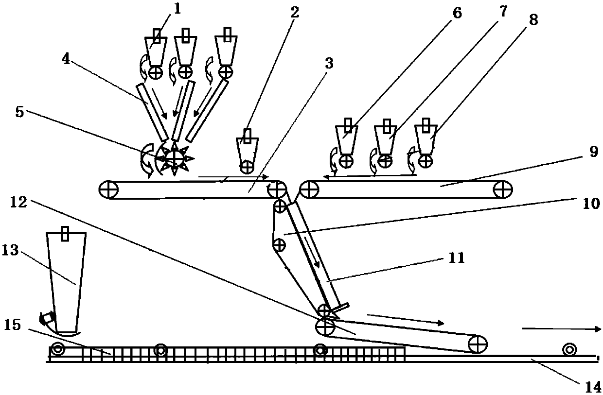 Shifting-sand-textured glass ceramic tile preparation device