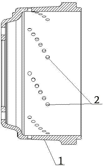 Spiral ventilation radiating brake drum