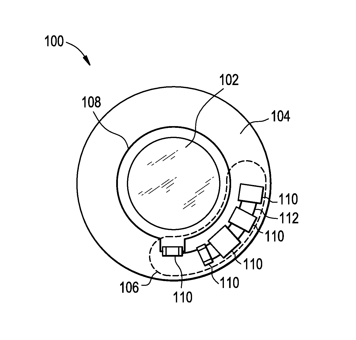 Ophthalmic lens assembly having an integrated antenna structure