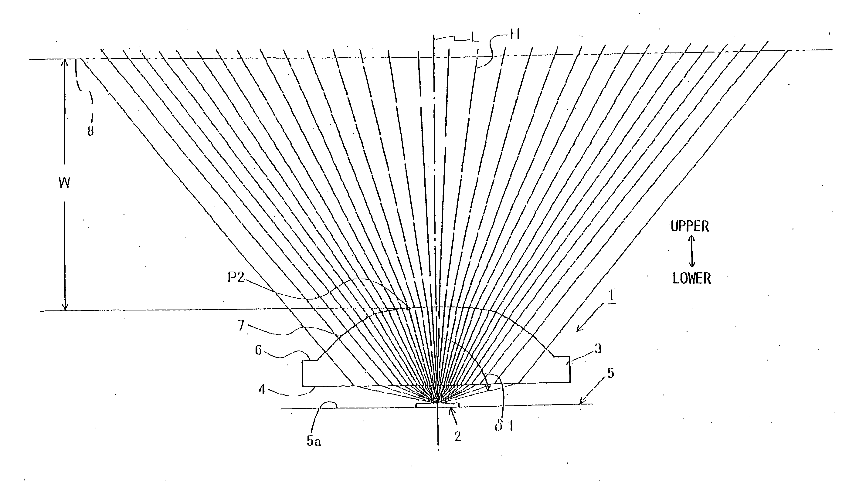 Illumination device and lens of illumination device