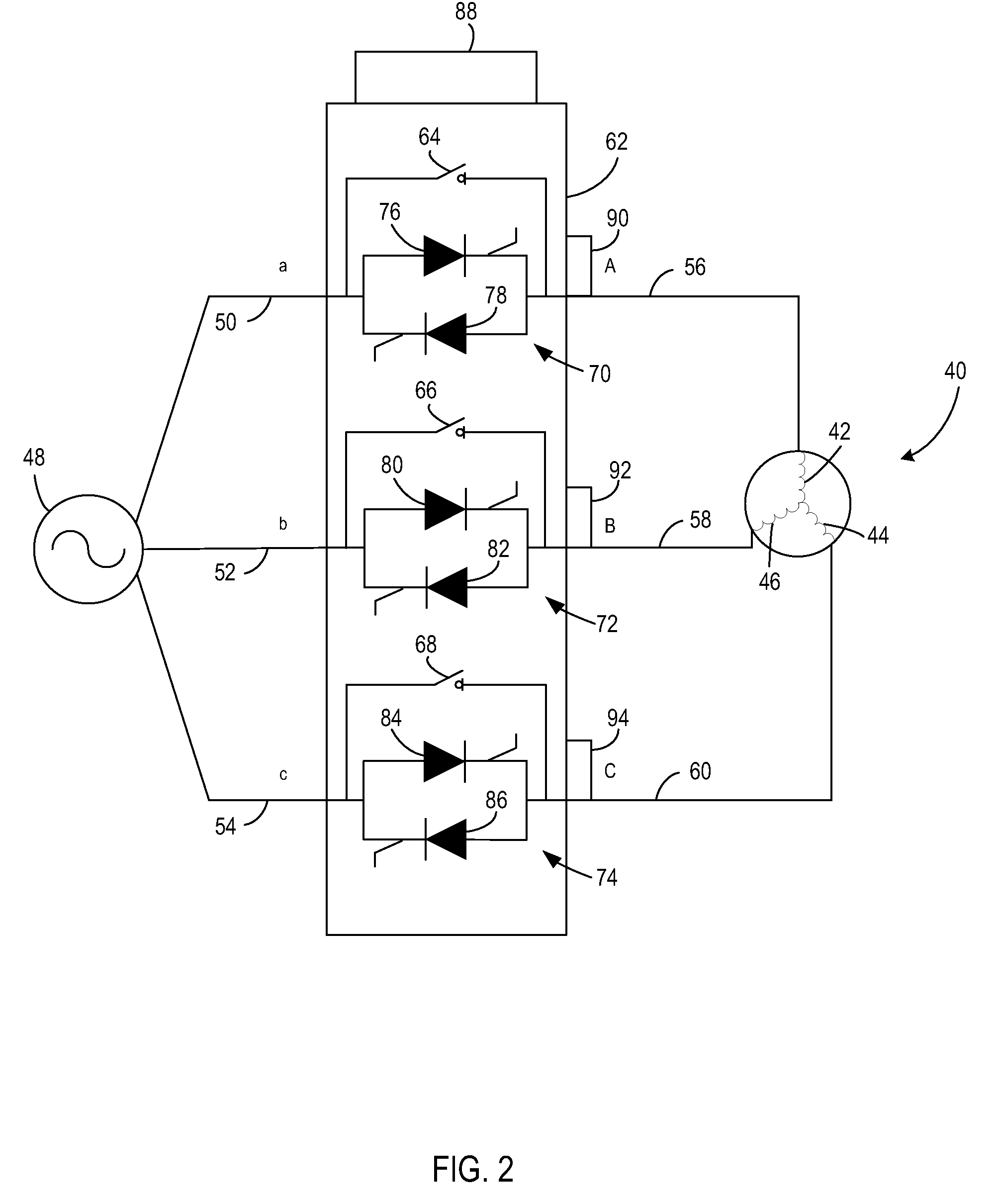 System and method for monitoring and controlling stator winding temperature in a de-energized ac motor