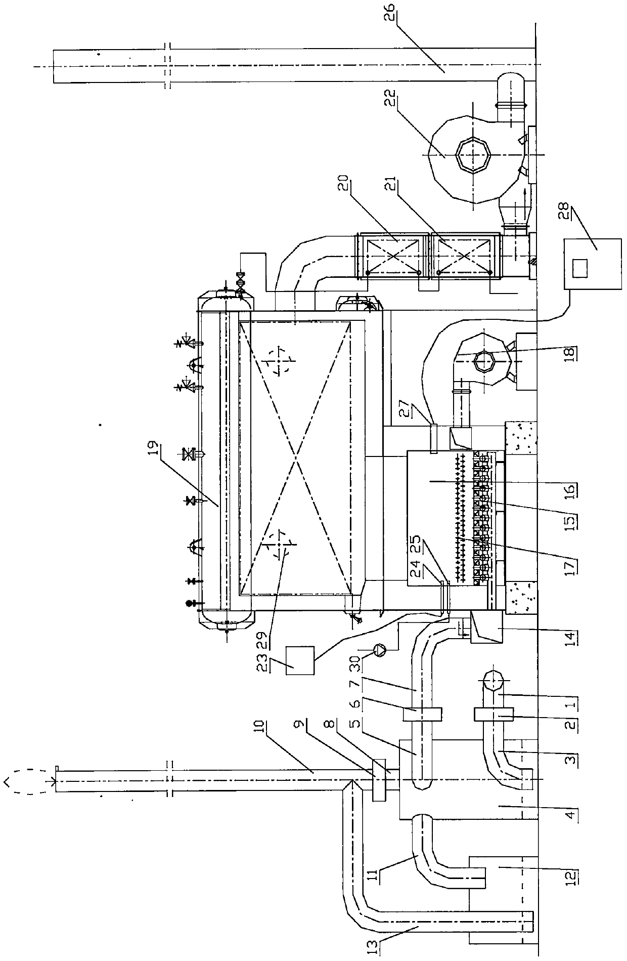 A formaldehyde tail gas combustion and heat recovery system and its operating method