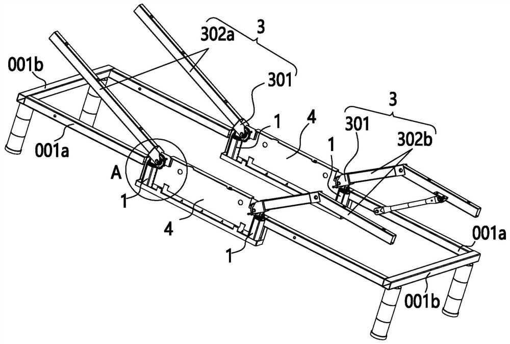 Electric bed frame and electric bed