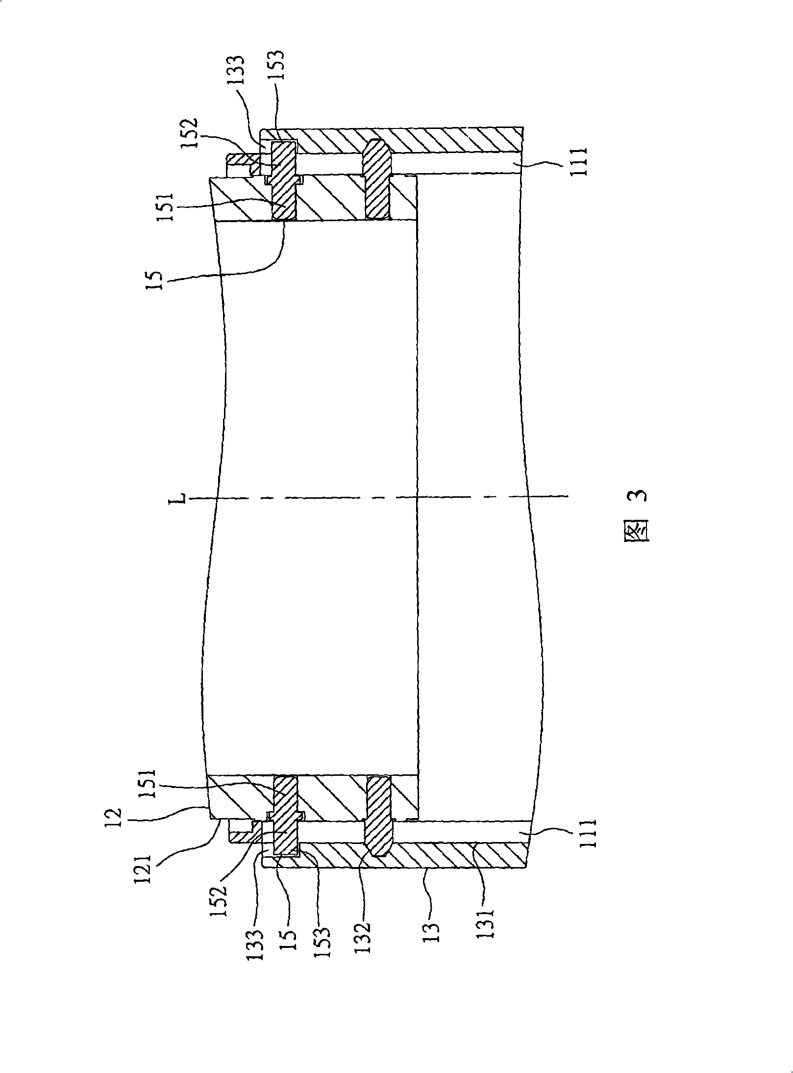 Barrel member group and lens capable of intensifying impact bearing