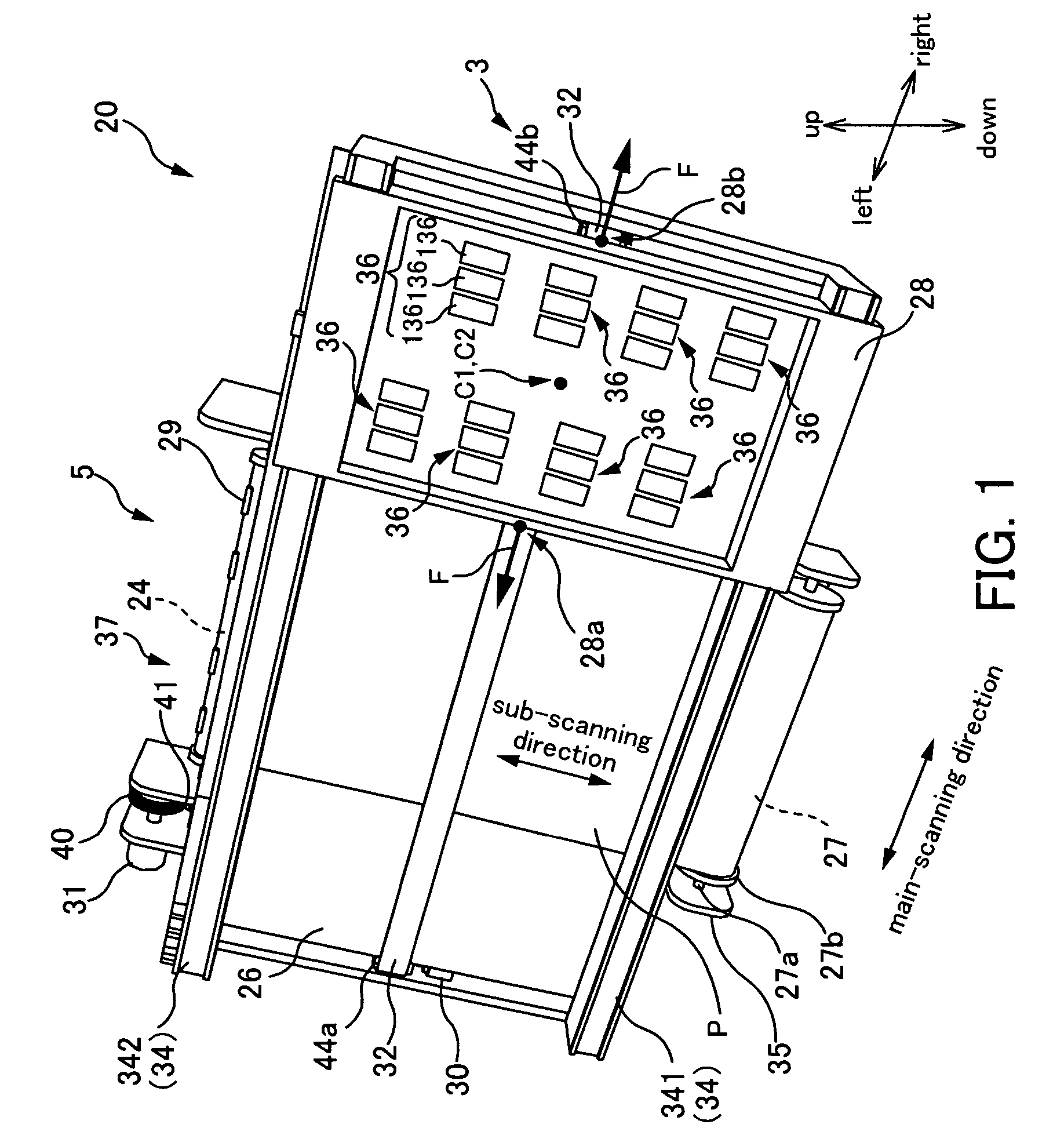 Liquid ejecting apparatus and method for adjusting positions of nozzle rows